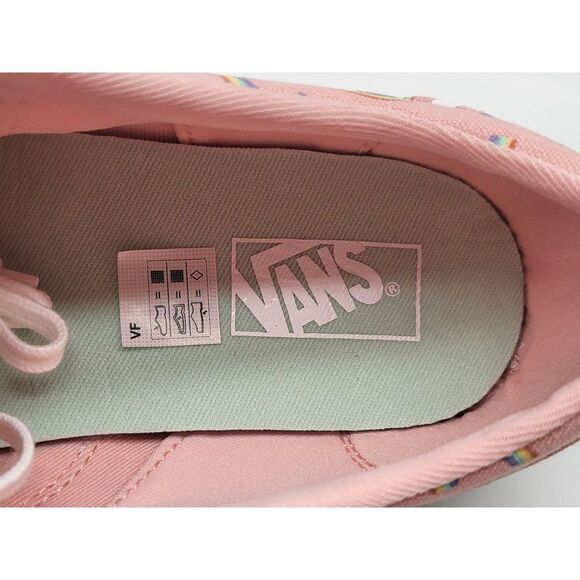 Vans Doheny Girls Size 3 Powder Pink Rainbows Canvas Sneakers Shoes Size 5 - Picture 7 of 8